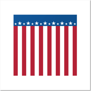 American Flag Pattern Posters and Art